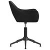 vidaXL Chaise pivotante de salle &agrave; manger Noir Velours