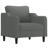 vidaXL Ensemble de canap&eacute;s 3 pcs coussins gris fonc&eacute; tissu