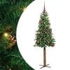 vidaXL Sapin de No&euml;l mince Vert 150 cm PVC et bois de pin massif