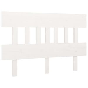 vidaXL T&ecirc;te de lit Blanc 203,5x3x81 cm Bois massif de pin