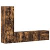 vidaXL Ensemble de meubles TV 3 pcs Ch&ecirc;ne fum&eacute; Bois d'ing&eacute;nierie