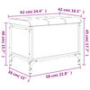 vidaXL Banc de rangement sonoma gris 62x42x45 cm bois d'ing&eacute;nierie