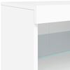 vidaXL Buffet avec lumi&egrave;res LED blanc 164x37x67 cm