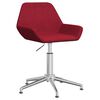 vidaXL Chaise pivotante de salle &agrave; manger Rouge bordeaux Tissu
