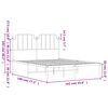 vidaXL Cadre de lit m&eacute;tal sans matelas et t&ecirc;te de lit blanc 135x190 cm