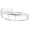 vidaXL Cadre de lit Blanc 208.6 x 157.6 x 69.4 cm Pin massif
