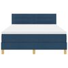 vidaXL Lit &agrave; ressorts avec matelas Bleu 160 x 200 cm tissu