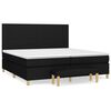 vidaXL Sommier &agrave; lattes de lit avec matelas Noir 200x200 cm Tissu