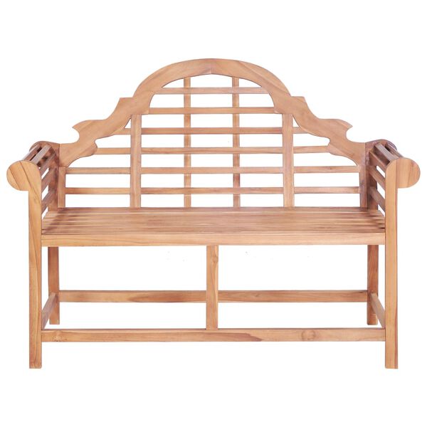 vidaXL Banc de jardin avec coussin gris 120 cm Bois de teck massif