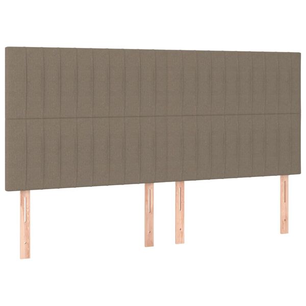 vidaXL T&ecirc;te de lit Taupe 180x5x118/128 cm Tissu