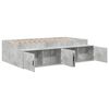 vidaXL Cadre de lit Gris b&eacute;ton 90 x 190 cm Bois d'ing&eacute;nierie