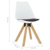 vidaXL Ensemble de salle &agrave; manger 5 pcs Blanc et noir