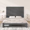 vidaXL T&ecirc;te de lit murale Gris 147x3x90 cm Bois massif de pin