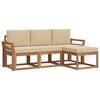 vidaXL Ensemble de canap&eacute;s d'ext&eacute;rieur 4 pc Naturel et Beige