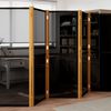 vidaXL Cloison de s&eacute;paration 5 panneaux Noir 350x180 cm