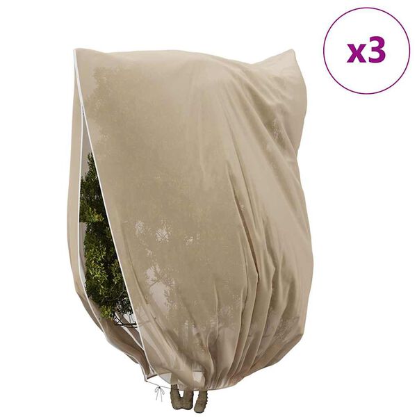 vidaXL Couvercles de Fleece de Protection Anti-Gel pour Plantes 3 pcs