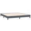 vidaXL Sommier &agrave; lattes de lit et matelas gris fonc&eacute; 200x210cm velours