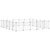 vidaXL Cage animaux de compagnie &agrave; 20 panneaux et porte Noir 35x35 cm