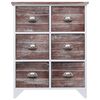 vidaXL Armoire latérale et 6 tiroirs Marron 60x30x75 cm Bois Paulownia