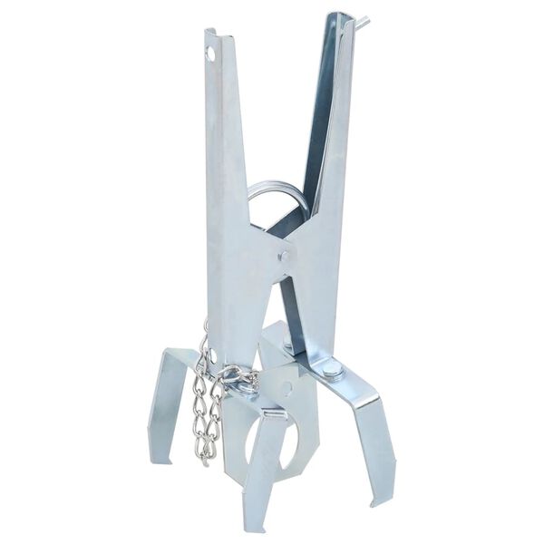vidaXL Pi&egrave;ges &agrave; taupes 10 pcs Argent&eacute; Acier galvanis&eacute;