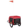 vidaXL Remorque de v&eacute;lo pour animaux de compagnie rouge et noir