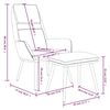 vidaXL Chaise de relaxation avec tabouret Cr&egrave;me Tissu