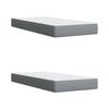 vidaXL Sommier &agrave; lattes de lit avec matelas Gris clair 200x200cm Tissu