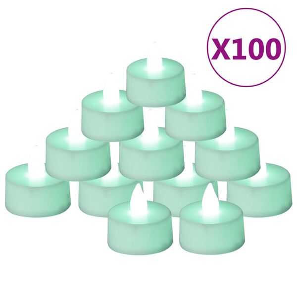 vidaXL Bougies &eacute;lectriques sans flamme &agrave; LED color&eacute;es 100 pcs