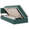 vidaXL Lit de rangement LED avec matelas Vert fonc&eacute; 90 x 190 cm