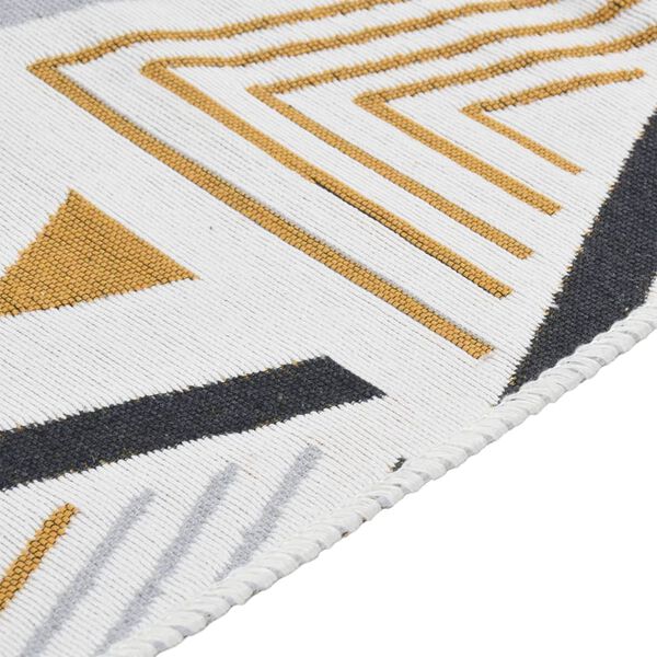 vidaXL Tapis Jaune et gris 100x200 cm Coton