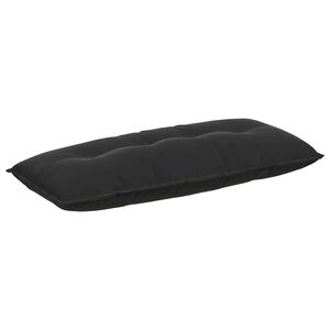 vidaXL Coussin de Dos Noir 120 x 50 cm Tissu en velours c&ocirc;tel&eacute;