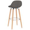 vidaXL Tabourets de bar lot de 2 gris fonc&eacute; tissu