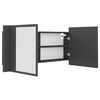 vidaXL Armoire de salle de bain &agrave; miroir LED Gris 100x12x45 Acrylique