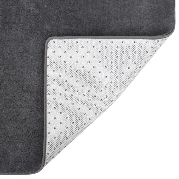 vidaXL Tapis peluche Anthracite 170x120 cm
