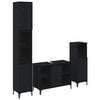 vidaXL Ensemble de mobilier de salle de bain 3 pi&egrave;ces Ch&ecirc;ne noir