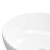 vidaXL Lavabo blanc 44x17 cm c&eacute;ramique rond