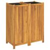 vidaXL Jardini&egrave;re avec doublure 84x42x100 cm bois massif d'acacia