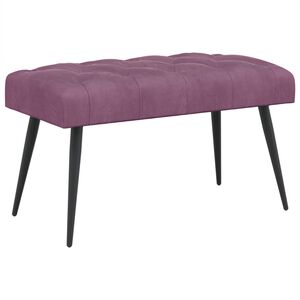 vidaXL Banc avec capitonnage bouton Pourpre 80 x 40 x 46 cm Velours