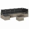 vidaXL Ensemble de Canap&eacute;s 9 pc Gris clair polyrotin