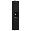 vidaXL Armoire de salle de bain noir 32x34x188,5 cm bois d'ing&eacute;nierie