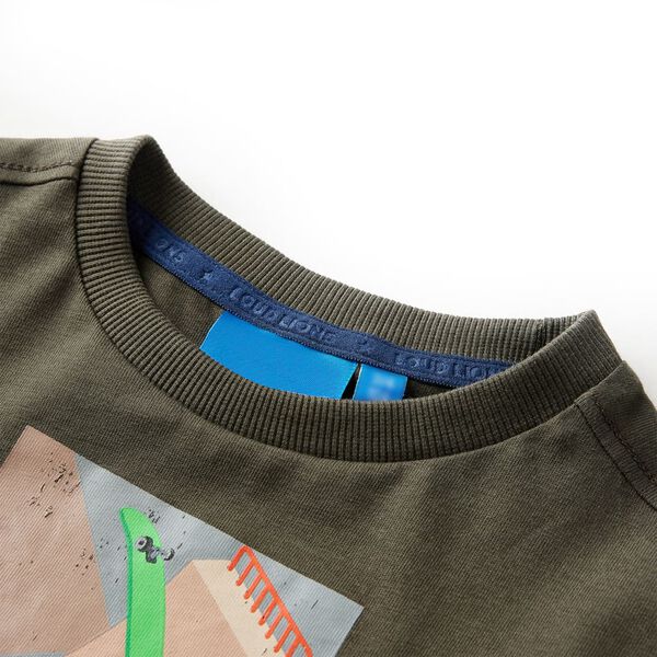 T-shirt enfants &agrave; manches longues kaki 92