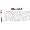 vidaXL Nez de marche Rectangulaire 4 pcs Argent&eacute; 100 x 40 cm Aluminium