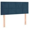 vidaXL T&ecirc;te de lit Bleu fonc&eacute; 100x5x78/88 cm Velours