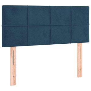 vidaXL T&ecirc;te de lit Bleu fonc&eacute; 100x5x78/88 cm Velours