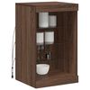 vidaXL Buffet avec lumi&egrave;res LED ch&ecirc;ne marron 41x37x67 cm
