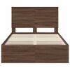 vidaXL Cadre de lit Ch&ecirc;ne brun 120 x 200 cm Bois Ing&eacute;nierie