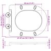 vidaXL Si&egrave;ge de toilette Gris 47 x 36 x 3,4 cm Duroplast