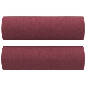 vidaXL Coussins d&eacute;coratifs lot de 2 Rouge bordeaux &Oslash;15x50 cm Tissu