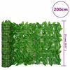 vidaXL Écran de balcon avec feuilles vert 200x75 cm