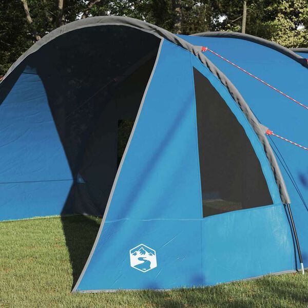 vidaXL Tente tunnel avec toit Bleu et gris 778 x 356 x 210 cm